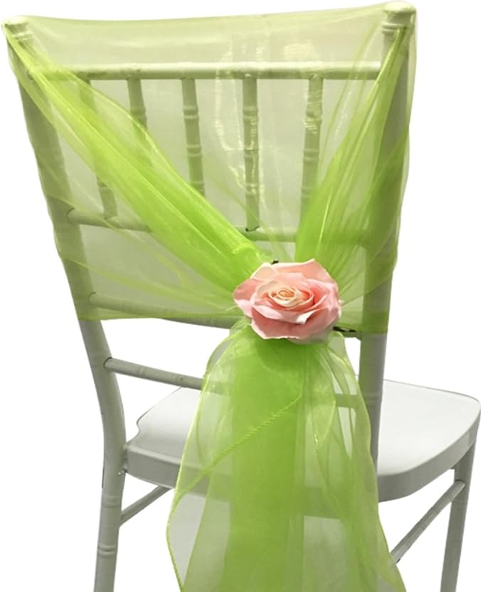 Time to Sparkle TtS 50pcs 65cm X 275cm Organza Sash Hood Chair Sash