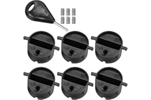 DriKou 6PCS Surfboard Tail Rudder Slot FIN G5 Plugs Box with Screw Key Wrench Black for Various Surfboard