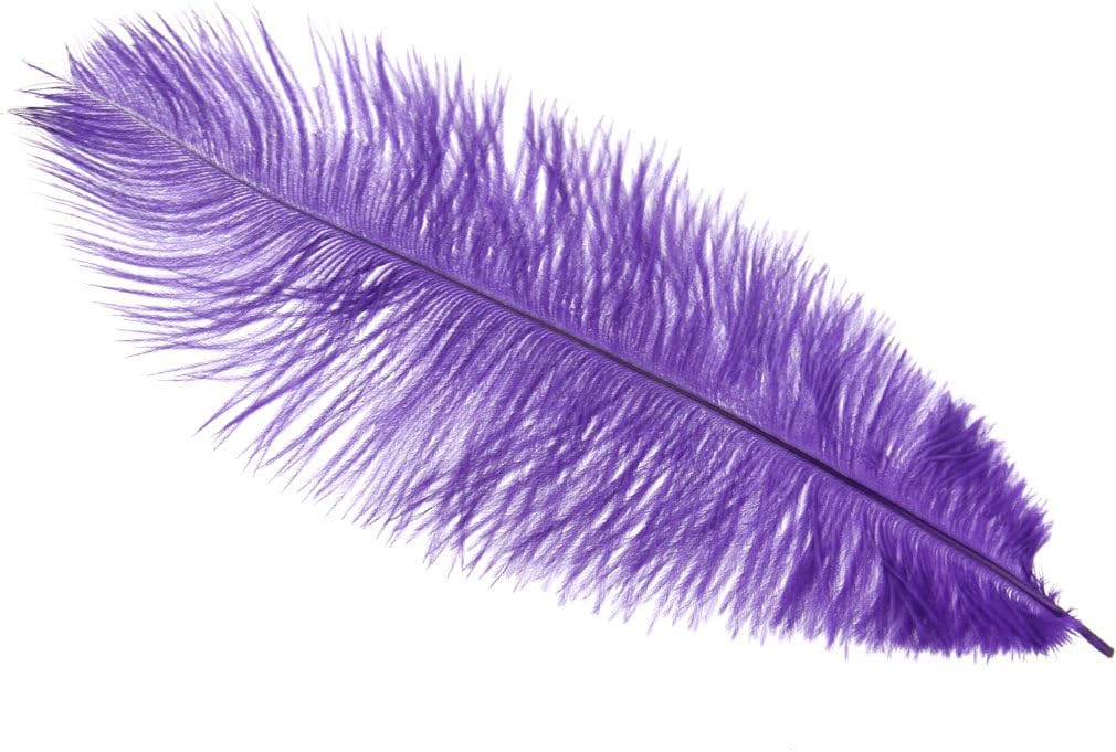 OTOTEC 10 x Arts Crafts Ostrich Feathers Fluffy 10"-12" Long Purple - Image 3