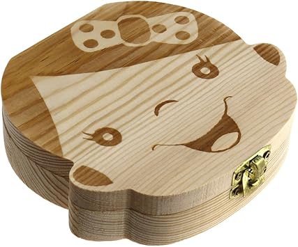 Chica dientes de leche caja caja de madera: Amazon.es ...