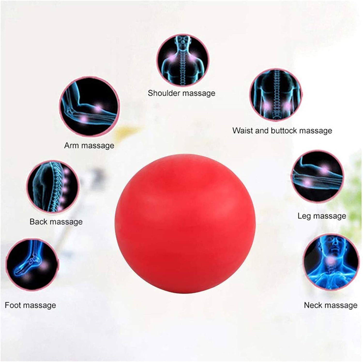 WOVTE Massage Lacrosse Ball for Sore Muscles, Shoulders, Neck, Back