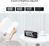 HOMVILLA Digital Alarm Clock with Big LED Temperature Display USB Charging Dual view 6