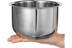 Operitacx Stainless Steel Rice Cooker Inner Pot, Non-stick 4 Cup/0.7L uncooked Rice Cooker Pot Replacement Compatible with Mu