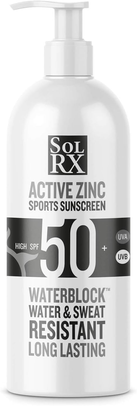 SolRx Active Zinc SPF50+ Mid Pump Bottle Sunscreen (473ml)