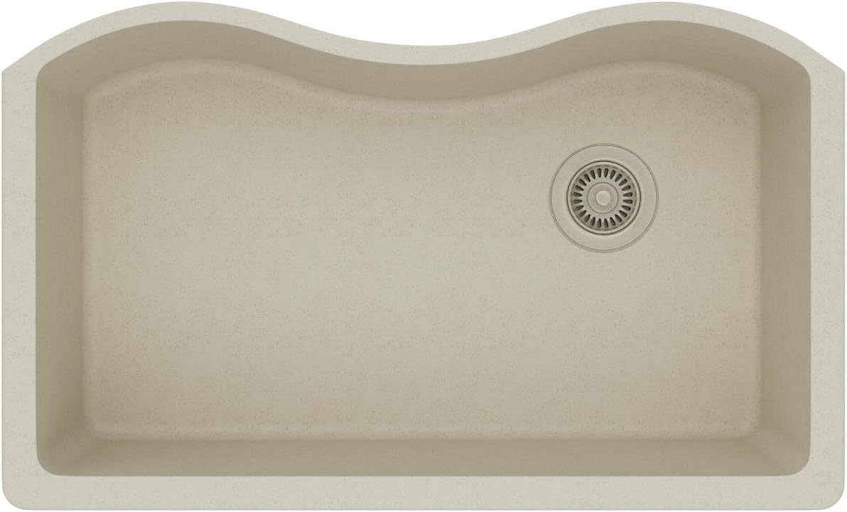 Elkay Elgus3322rbq0 Quartz Classic Single Bowl Undermount Sink Bisque Single Bowl Sinks Amazon Com