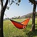 HONEST OUTFITTERS Single Camping Hammock with Hammock Tree Straps,Portable Parachute Nylon Hammock for Backpacking Travel Orange/Grey 55
