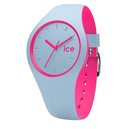Ice-Watch - ICE duo Blue Pink - Blaue Damenuhr mit Silikonarmband - 001499 (Medium)