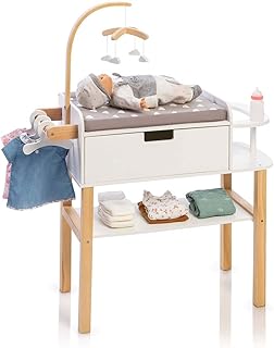 MUSTERKIND Puppen-Wickelkommode - Barlia Natur/weiß aus Holz