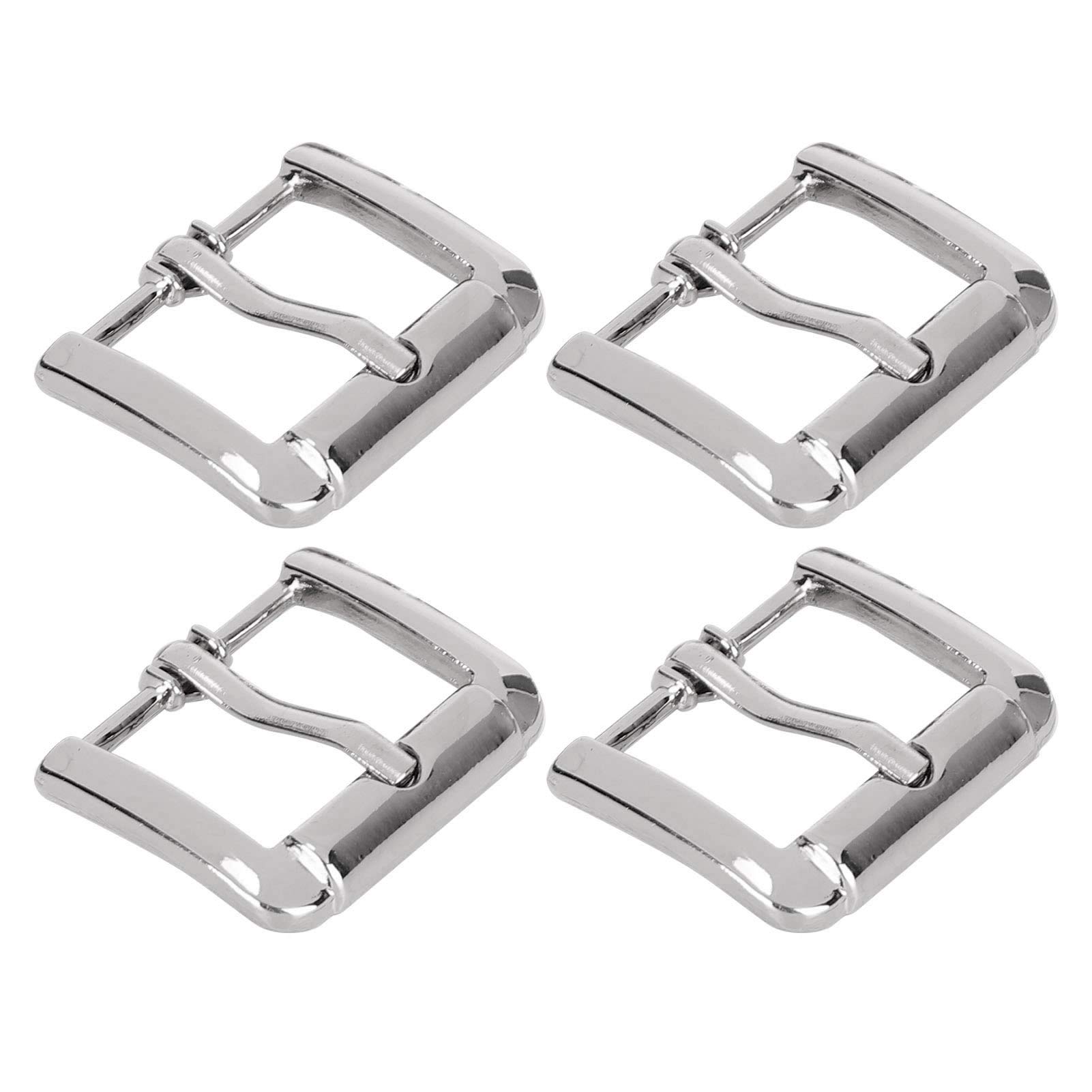 Leather Buckles - 4Pcs 20mm Strong Belt Pin Buckle Single Prong for Leather Strap Windbreaker Replacement DIY Accessories(8 * 6 * 2cm-Silver)