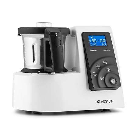 Klarstein Kitchen Hero • Universal Küchenmaschine • Dampfgarer • 600 W Motor • 1300 W Heizelement • 9 in 1 • Turbo-Funktion •