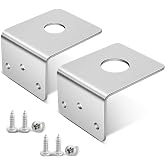 Anina NMO Antenna L Bracket 5/8" + 3/4" Hole 304 Stainless Steel Mounting Bracket for Truck Jeep Boat Dual Sizes Kit for NMO/CB/HAM/GMRS Antennas