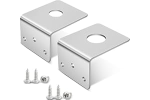 Anina NMO Antenna L Bracket 5/8" + 3/4" Hole 304 Stainless Steel Mounting Bracket for Truck Jeep Boat Dual Sizes Kit for NMO/CB/HAM/GMRS Antennas