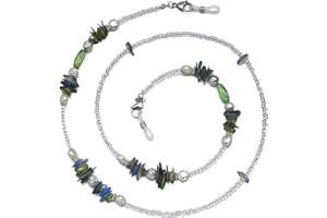 GINTEI Glasses Chain for Women, Eyeglasses Chain Beaded Sunglasses Holder Around Neck Eyewear Strap Sunglass Chain for Women