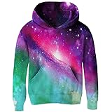 RAISEVERN Unisex Colorido suéter 3D con Capucha para niños y niñas con Bolsillo 