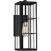 Savoy House 5-1989-BK Ericson Traditional Clear Glass Outdoor Wall Lantern, 1-Light 60 Watt, 16" H x 6" W, Matte Black