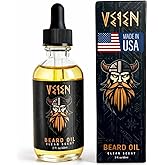 Veien Beard Oil for Men Premium All-Natural 2floz Made in USA for Thicker Darker Fuller Growth Moisturizes Conditions Softens Strengthens Smooths Frizz Hydrates for All Hair & Skin Types Reduces Itch