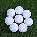 TOYMYTOY 8pcs Plastic Golf Balls Game Toy Balls Indoor Outdoor Practice Balls for Kids Children Golfer (White)