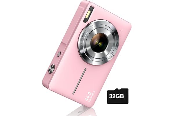 Digital Camera, FHD 1080P Digital Point and Shoot Camera with 16X Zoom Anti Shake, 32GB Card, Compact Small Camera for Boys Girls Kids