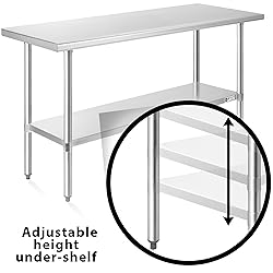 KUTLER Stainless Steel Table 24 x 60 Inches, NSF