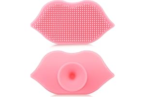 GIESIERY 2 Pieces Lip Scrub Brush, Silicone Lip Scrubber and Exfoliating Brush Tool for Men Women Smoother and Fuller Lip Appearance (Color A)