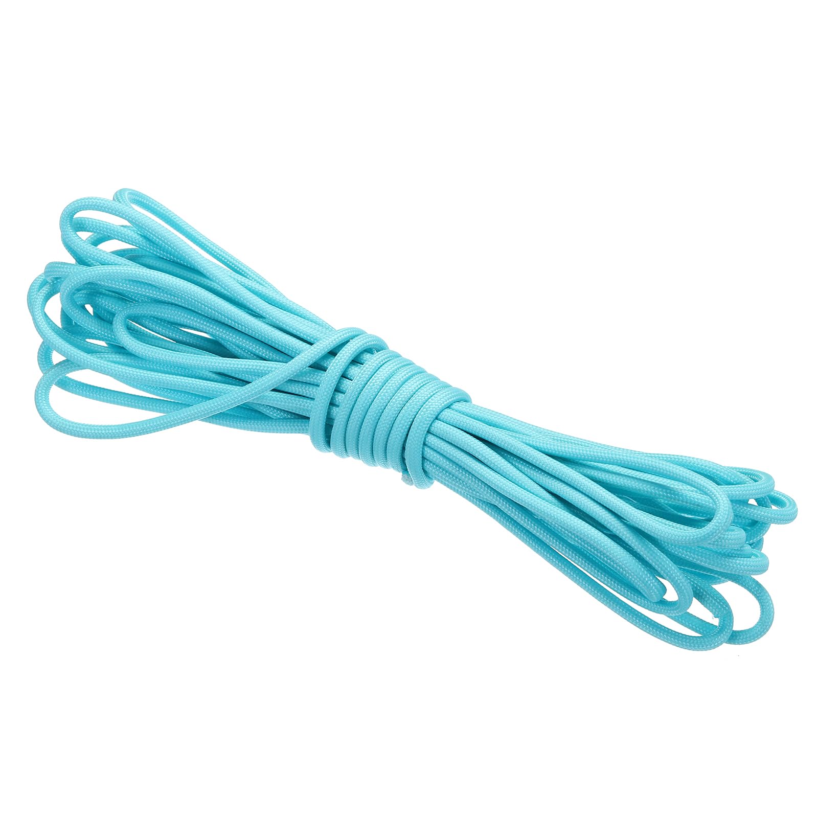 PATIKIL 26 Feet Glow in the Dark Paracord, 4mm Camping Paracord Rope 9-Strand Type 550lb Nano Cord Paracord for Camping Tent Tarp Hiking, Light Blue