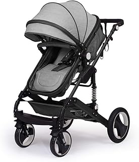 Kinderwagen „California“, 3 in 1 Kombikinderwagen inkl. Sportwagen, zertifiziert nach der Sicherheitsnorm EN1888, Babywanne und Zubehör, Grau