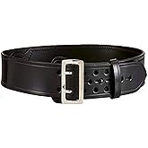 Aker Leather B03 Belt, Half Leather Lined 2.25 Inch Wide with Two Prong Chrome Buckle, Order Two Sizes Larger Than Pants Size
