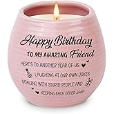 Happy Birthday Gifts for Women - Funny Best Friend Friendship Birthday Gifts for Women Bestie BFF Coworker Classmate - 10oz Lavender Scented Soy Wax Candle