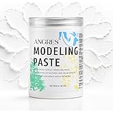 ANGRES Thick Modeling Paste White 30 Oz / 850gm - High Density Acrylic Medium for Texture, Thickness, and Dimension