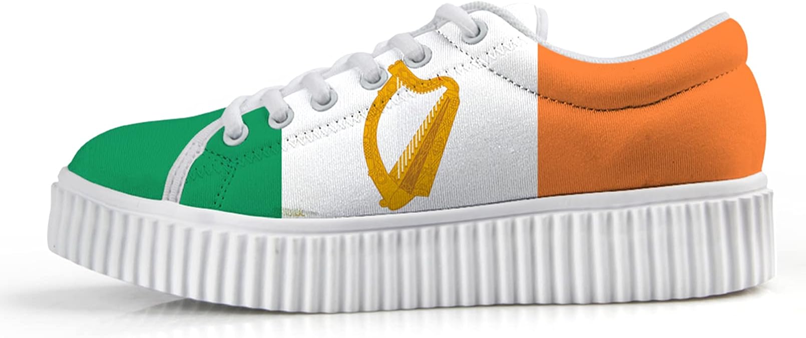 Ireland Flag National Emblem Wedge Sneakers