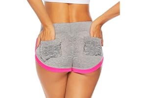 SEASUM Women Sexy Booty Shorts High Waisted Butt Lifting Hot Dance Costume Exotic Rave Clubwear