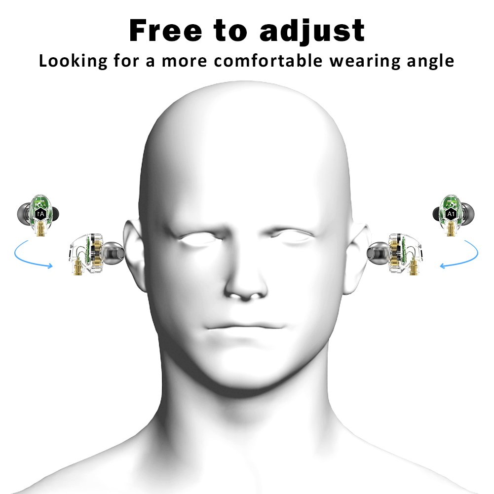 APIE Corded inEar Headphones Earbuds Heavy Bass Noise Cancelling