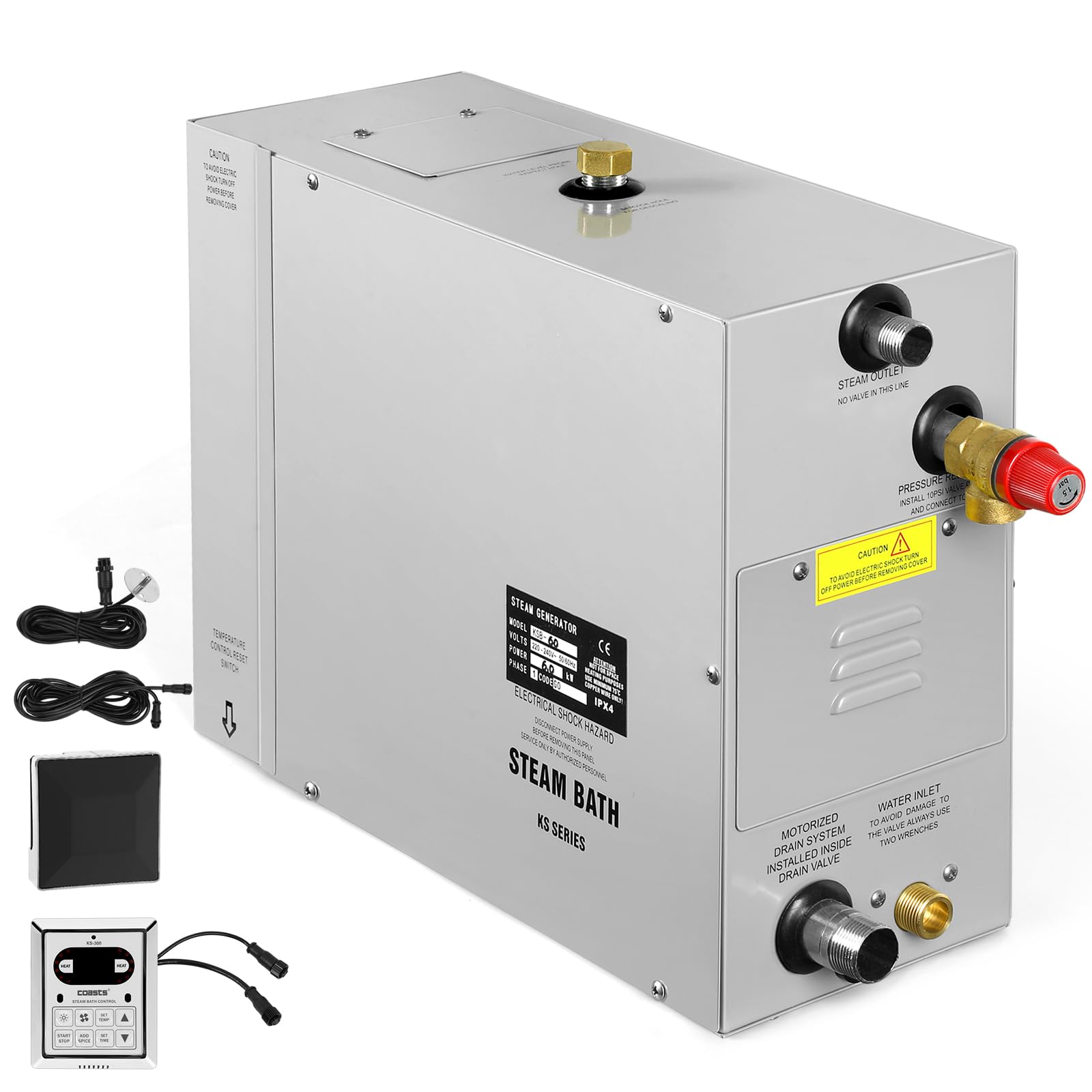 Photo 1 of 10.5KW Commercial Steam Generator,Generate Steam in 2 Minutes Built-in Automatic Drainage System Temperature Adjustable 95-131?,steam generator for shower Spa Use Suitable Space 11m³/371Cubic feet