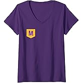 Womens Blippi Meekah Official Pocket Logo V-Neck T-Shirt
