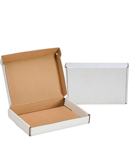 SUNLPH Lot De 25 Petites Boîtes D'expédition Blanches En Carton Ondulé 25 X 17,8 X 12,7 Cm
