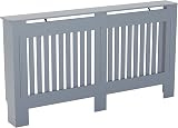 Vida Designs Chelsea Radiator Cover Grey Large Vertical Slat H82xW152xD19cm view 8
