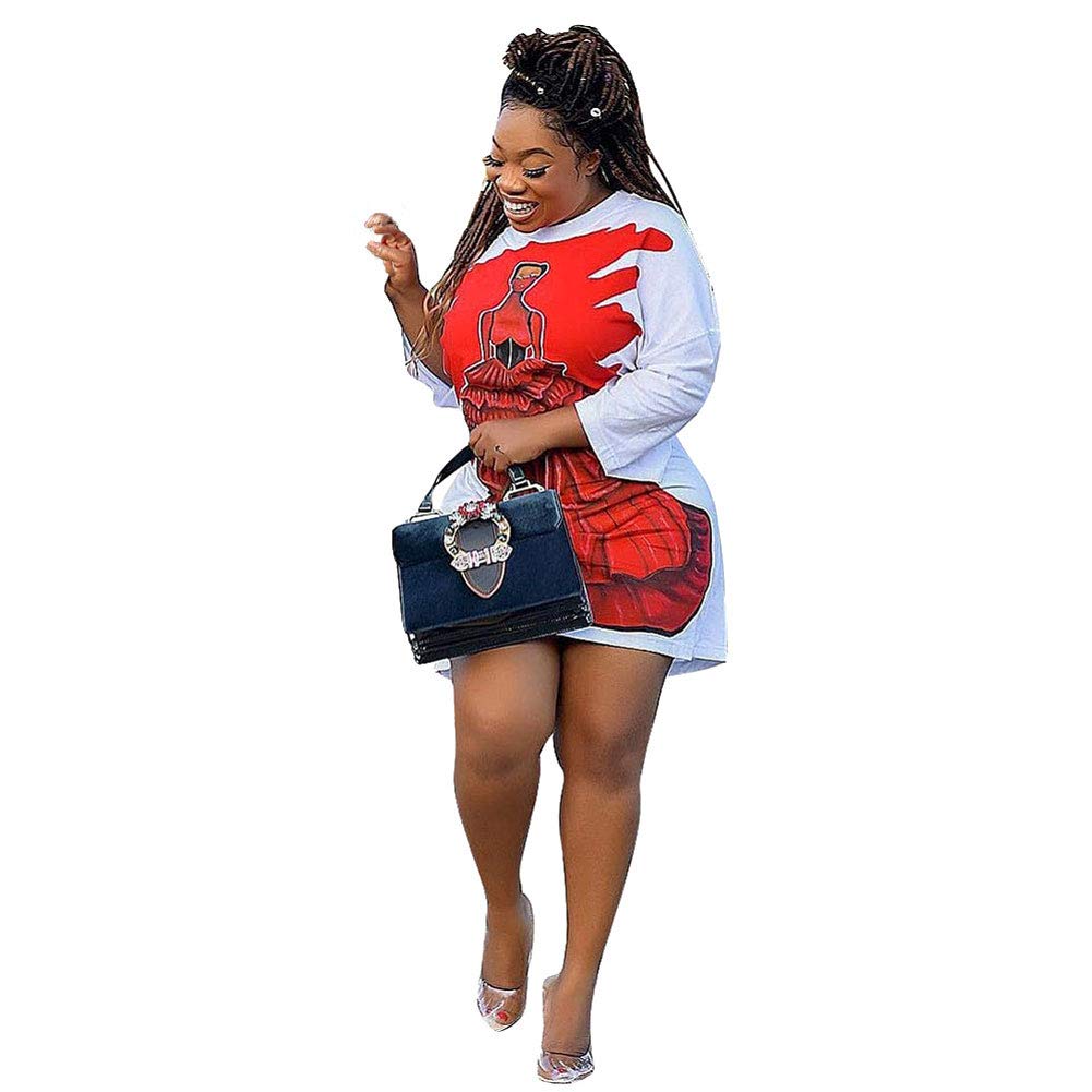 Womens Tshirt Dress Short Sleeve - Simple Loose Fit White Mini Dress