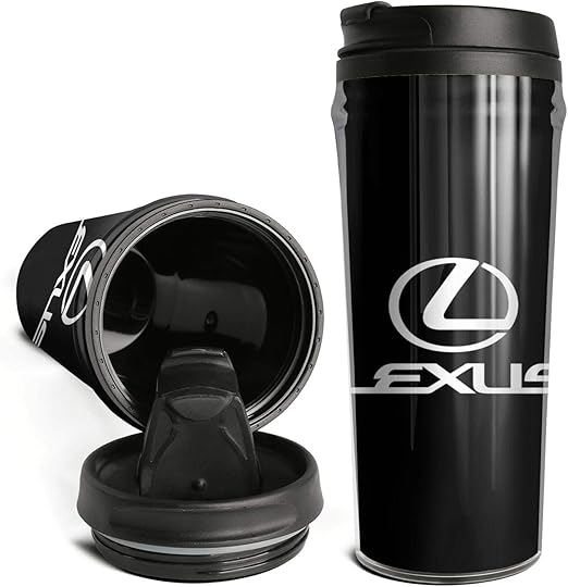 Lexus Logo Black And Carbon Fiber Stainless Steel Travel Coffee Mug Cup