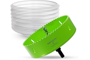 METOTY Bi-Metal 6 Inch Hole Saw for Recessed Lights, 6" Hole Cutter with Dust Bowl Catcher – Cuts Wood, Thin Metal, Ideal for LED Lighting Installation