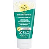 Earth Mama Baby Mineral Sunscreen Lotion SPF 40 | Non-Nano Zinc, Natural Water Resistant Sun Cream for Babies, Kids & Adults, 3-Ounce