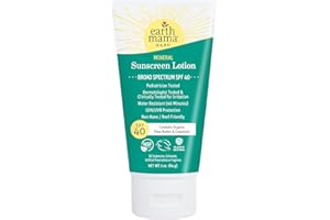 Earth Mama Baby Mineral Sunscreen Lotion SPF 40 | Non-Nano Zinc, Natural Water Resistant Sun Cream for Babies, Kids & Adults, 3-Ounce