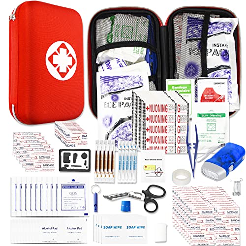 277 Pcs First Aid kit Car Waterproof Portable Emergency Kit Survival Equipment for Home School Camping Hiking Hunting and Travel Outdoor Adventure YIDERBO