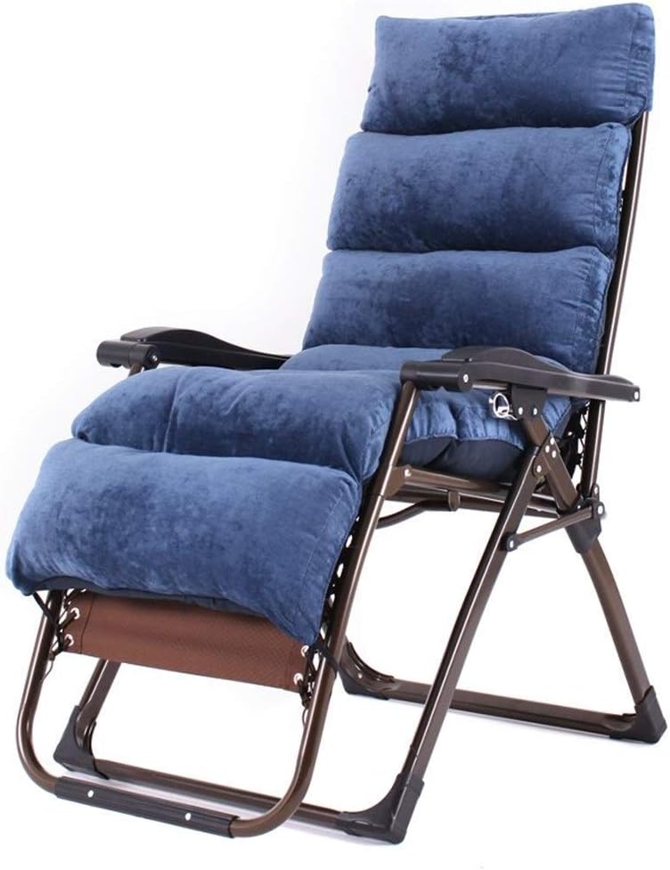 XUE Sturdy Chaise Lounges Folding Sun Lounger Oversized Zero Gravity Patio Lounger Chair for Heavy People Outdoor Beach Home Lounge Chair with Cushions Support 260Kg