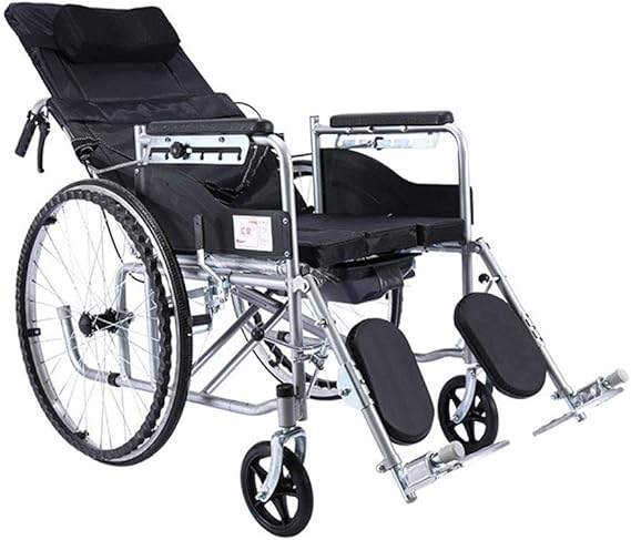 DSHUJC Halbliegender Rollstuhl mit Abnehmbarer Kopfstütze, anhebender ...