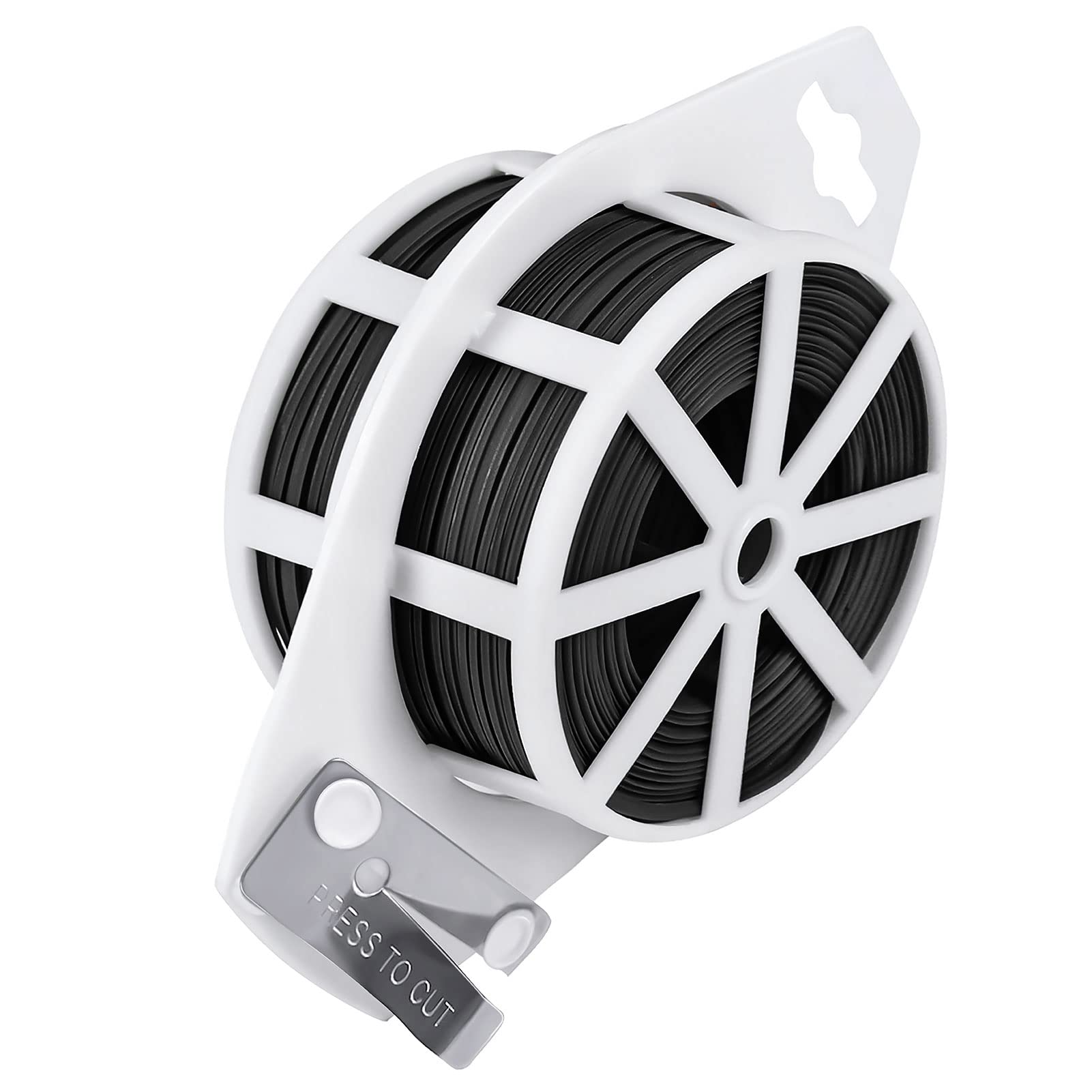 Shintop Plant Ties, 328 Feet Garden Wire Twist Ties with Cutter for Outdoor Plants, Climbing Plants, Bonsai, Flower and Vegetable Training Support(Black)