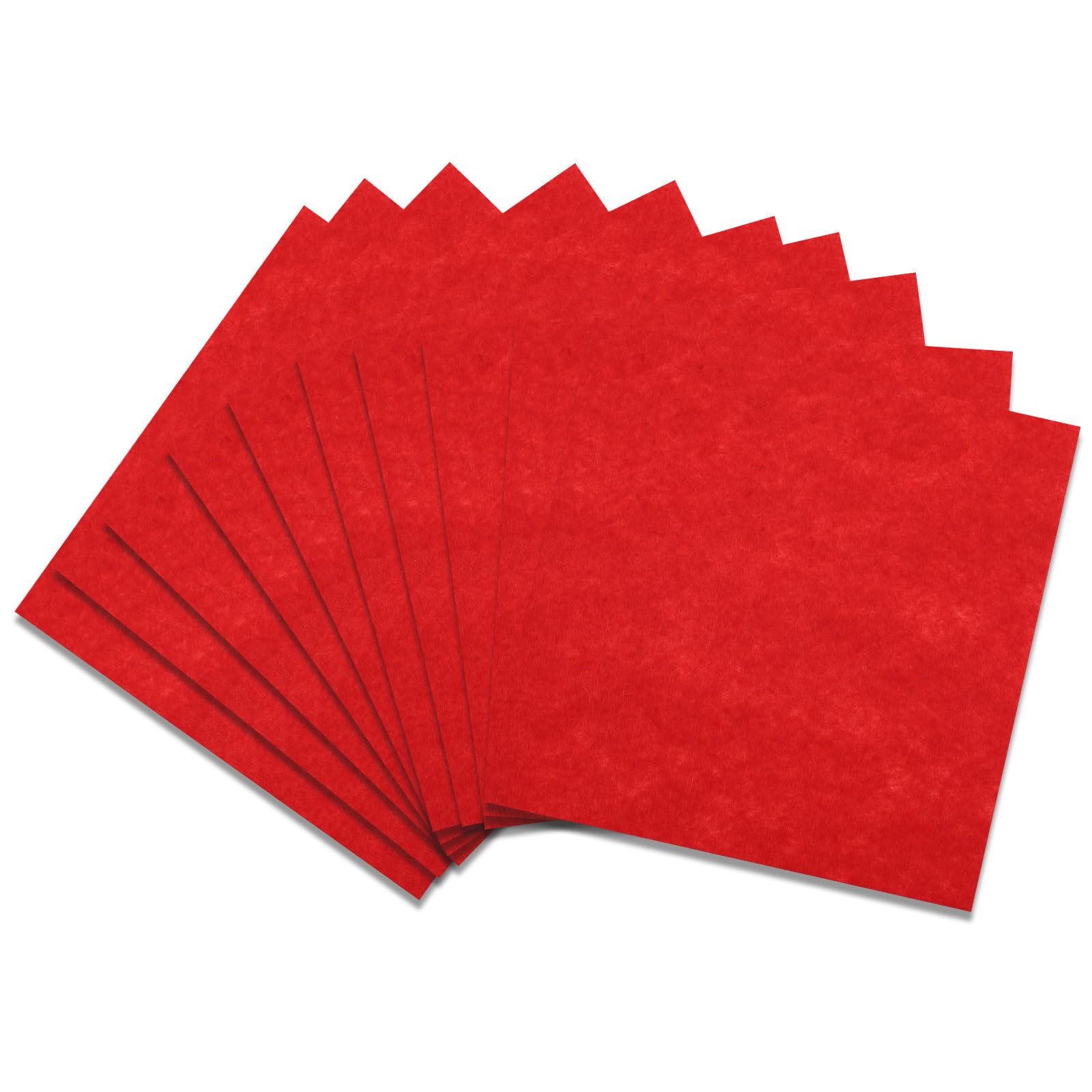 Photo 1 of 12" x 12" Squares Felt Sheets Fabric, 10Pcs Felt Fabric for Crafts, 1mm Thick Halloween Christmas Fabric Fall Felt Non-Woven Felt Paper for Sewing DIY Projects(Red)