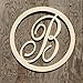 Personalized Wood Letter Wall Decor - Large Circle Script Wooden Letters - Custom Initial Art For Baby Nursery or Door - Baby Shower Gift - Hanging Signs For Any Room In Your Home by 48 Hour Monogram
