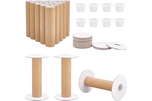 PH PandaHall 16 Sets Empty Paper Thread Spools, Wire Weaving Bobbins Paper Sewing Spools Detachable Thread Ribbon Holder for 