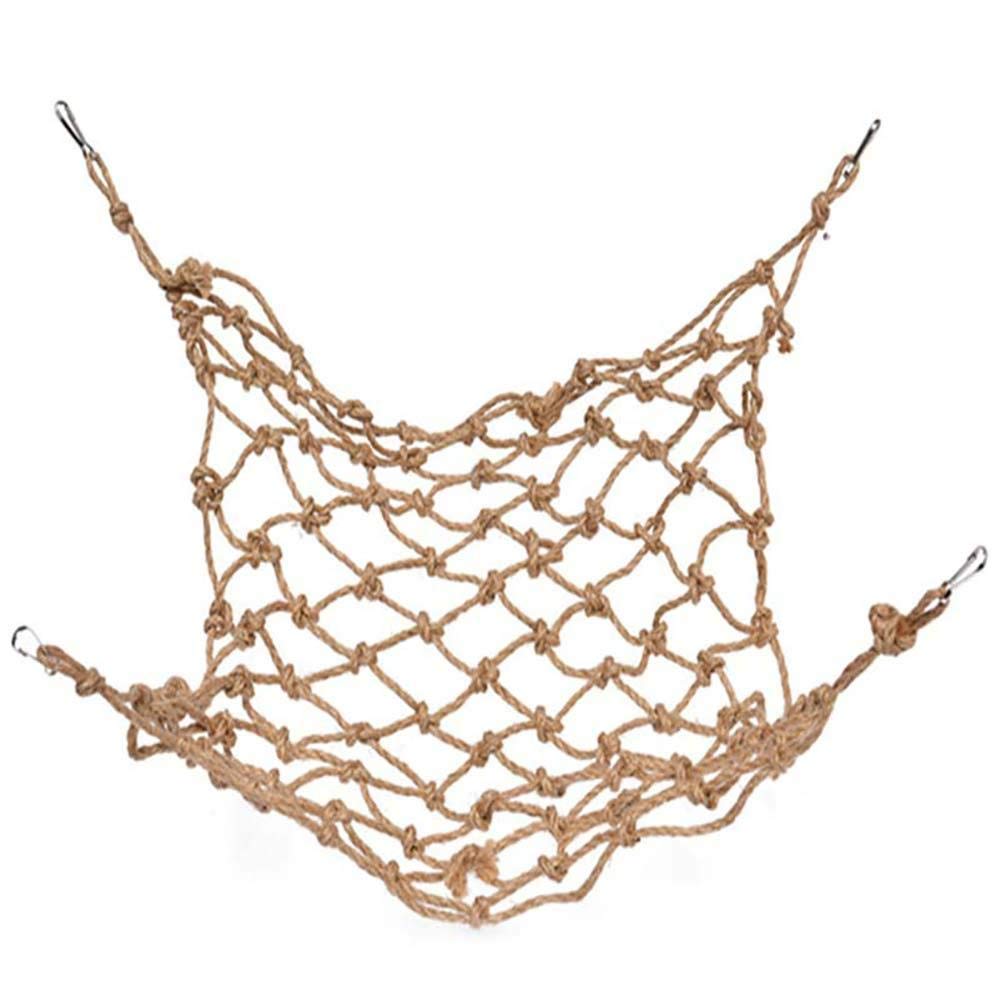 Da.Wa 1 Pcs Pet Climbing Net 100% Natural Twine for Anoles Climbing TapeBearded Dragons Geckos Iguanas and Hermit Crabs 50X40CM