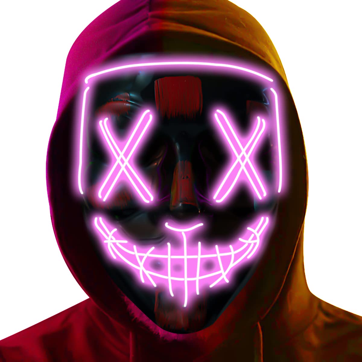 Poptrend Halloween Mask LED Light up Mask for